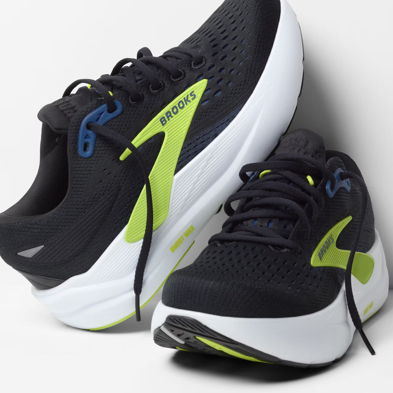 Brooks Men’s Ghost Max 3 | Black / Navy / Acid Lime