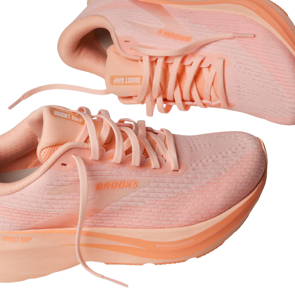 Brooks Women's Ghost Amp – Peach/Peach/White