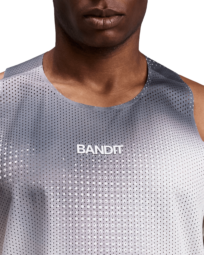 Bandit Men's Shredder™ Race Singlet with Flopack™ - Slate Multi - Interval Running
