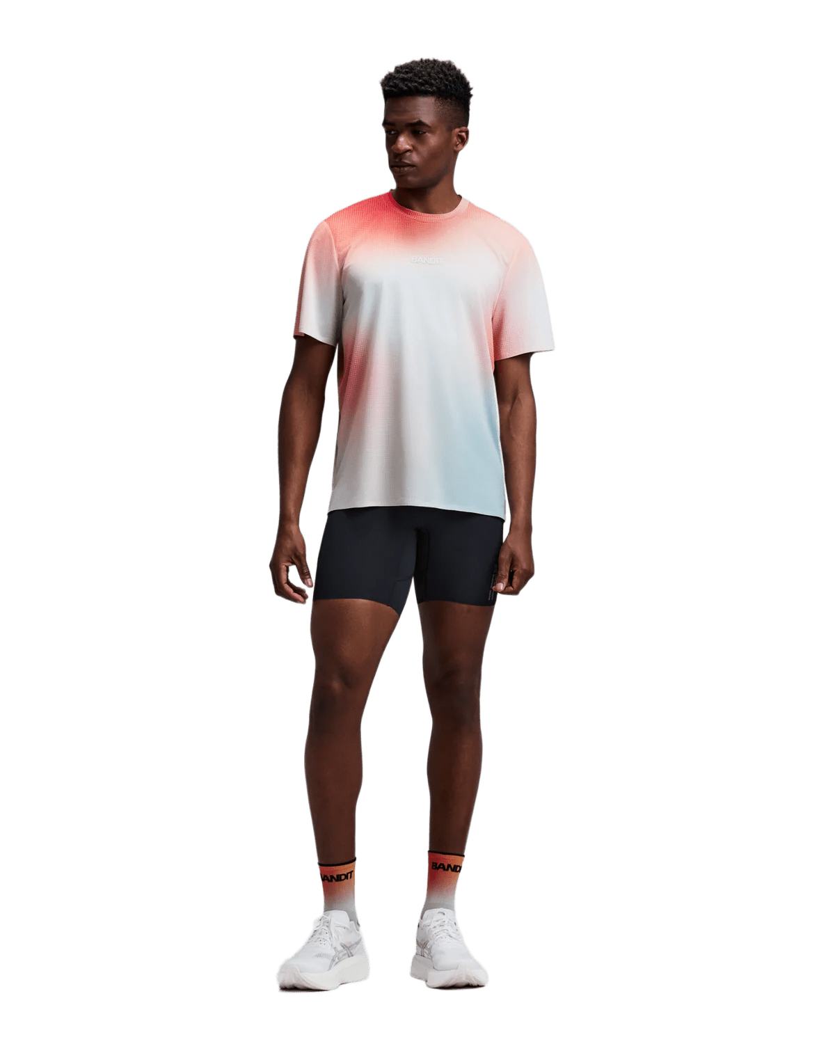 Bandit Men's Specter™ Performance Tee with Flopack – Poppy Multi - Interval Running