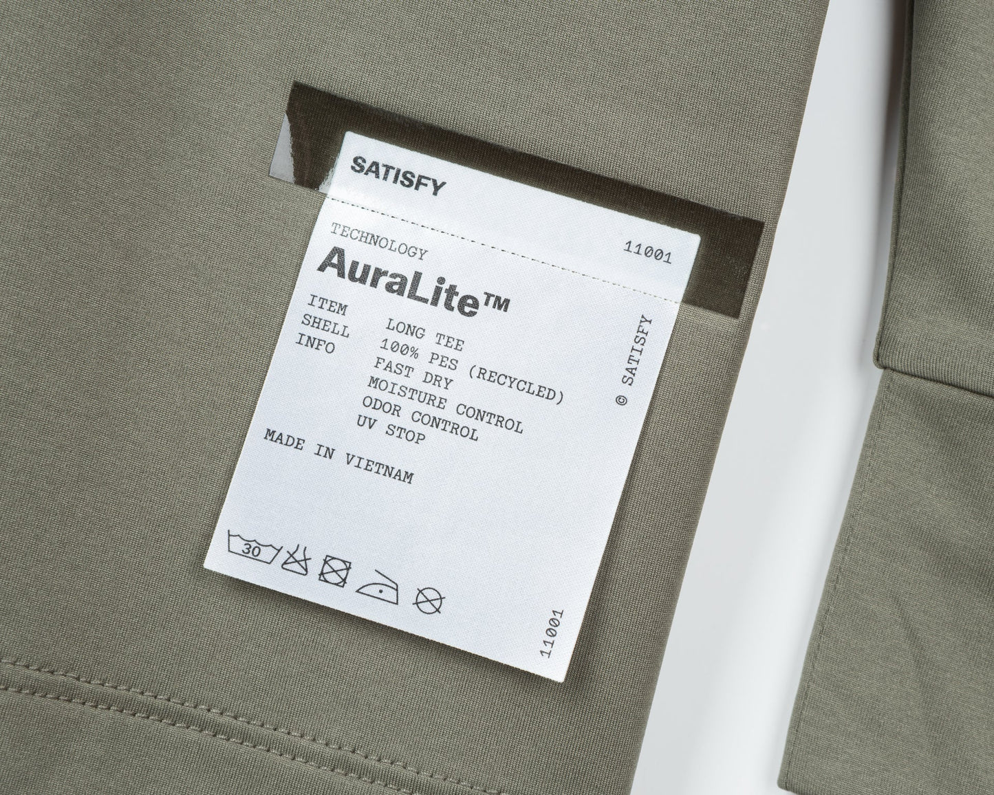 Satisfy AuraLite™ Long Sleeve T-Shirt | Dusty Olive - Interval Running