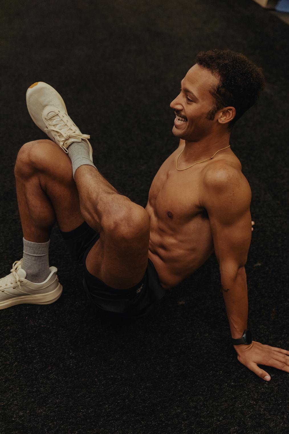 Tracksmith Men's Session 2 - in - 1 Shorts - Black - Interval Running