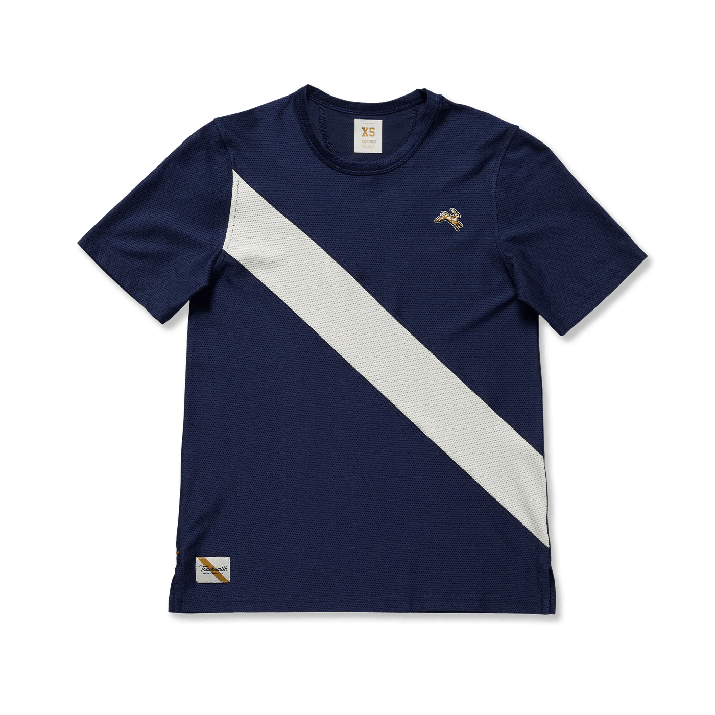 Tracksmith Men’s Van Cortlandt Tee - Navy/Ivory - Interval Running