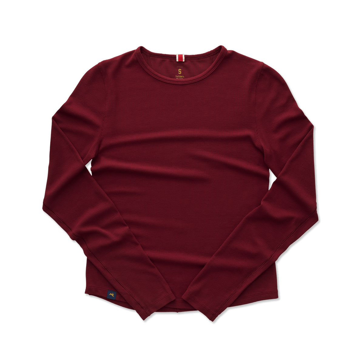 Tracksmith Women's Fieldhouse Rib Long Sleeve – Cabernet - Interval Running