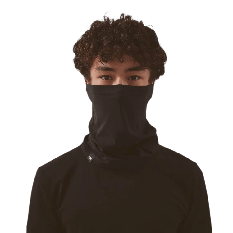 VÅGA Jersey Lightweight Neck Gaiter - Black / Charcoal - Interval Running