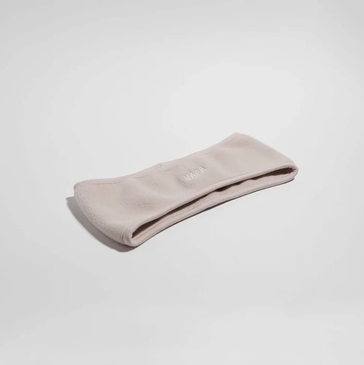 VÅGA Fleece Headband - Ecru - Interval Running