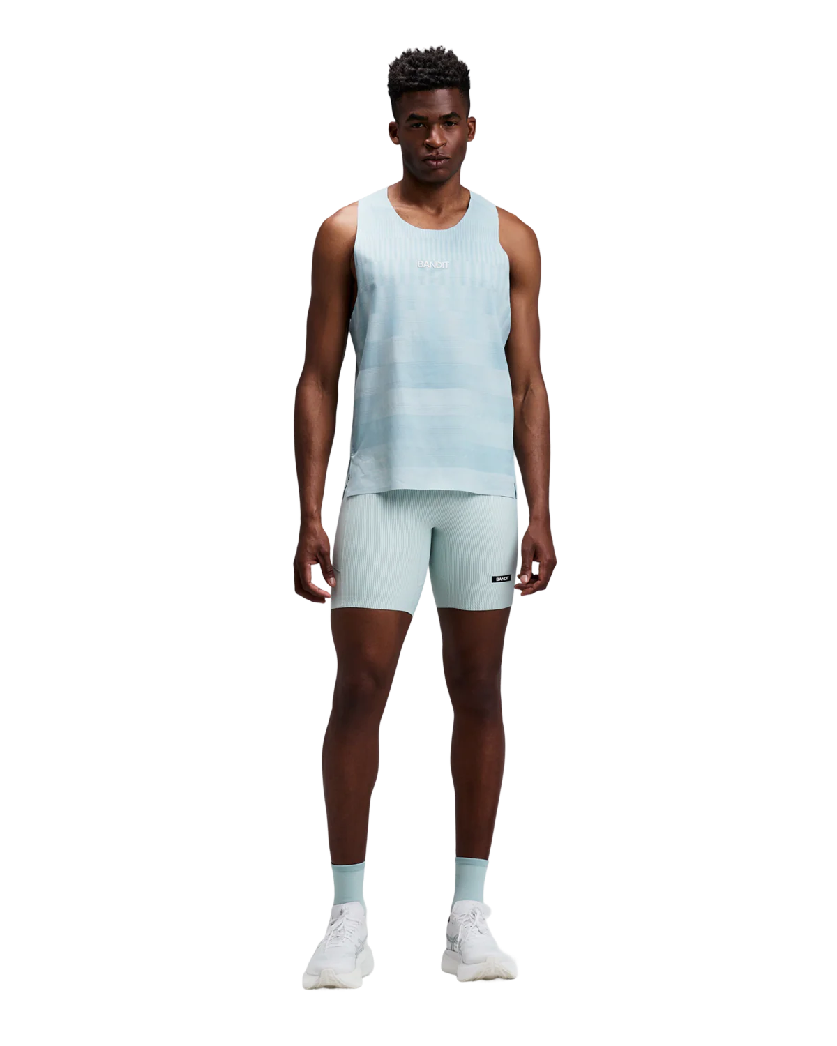 Bandit Men's CoolGrid™ Training Singlet with Flopack™ - Growing Grid - Lagoon / Mist