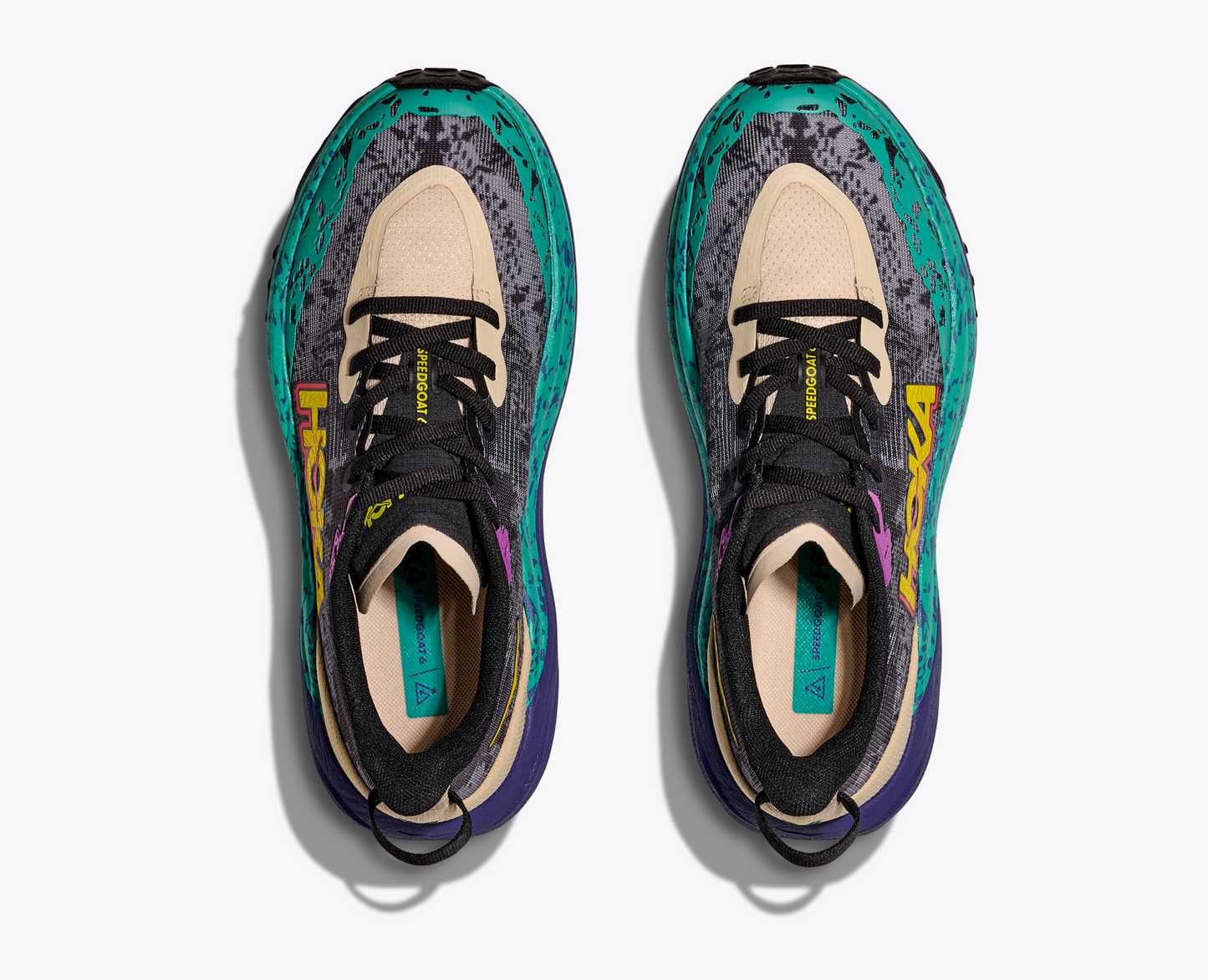 Hoka Women's Speedgoat 6 - Oatmeal / Mountain Iris
