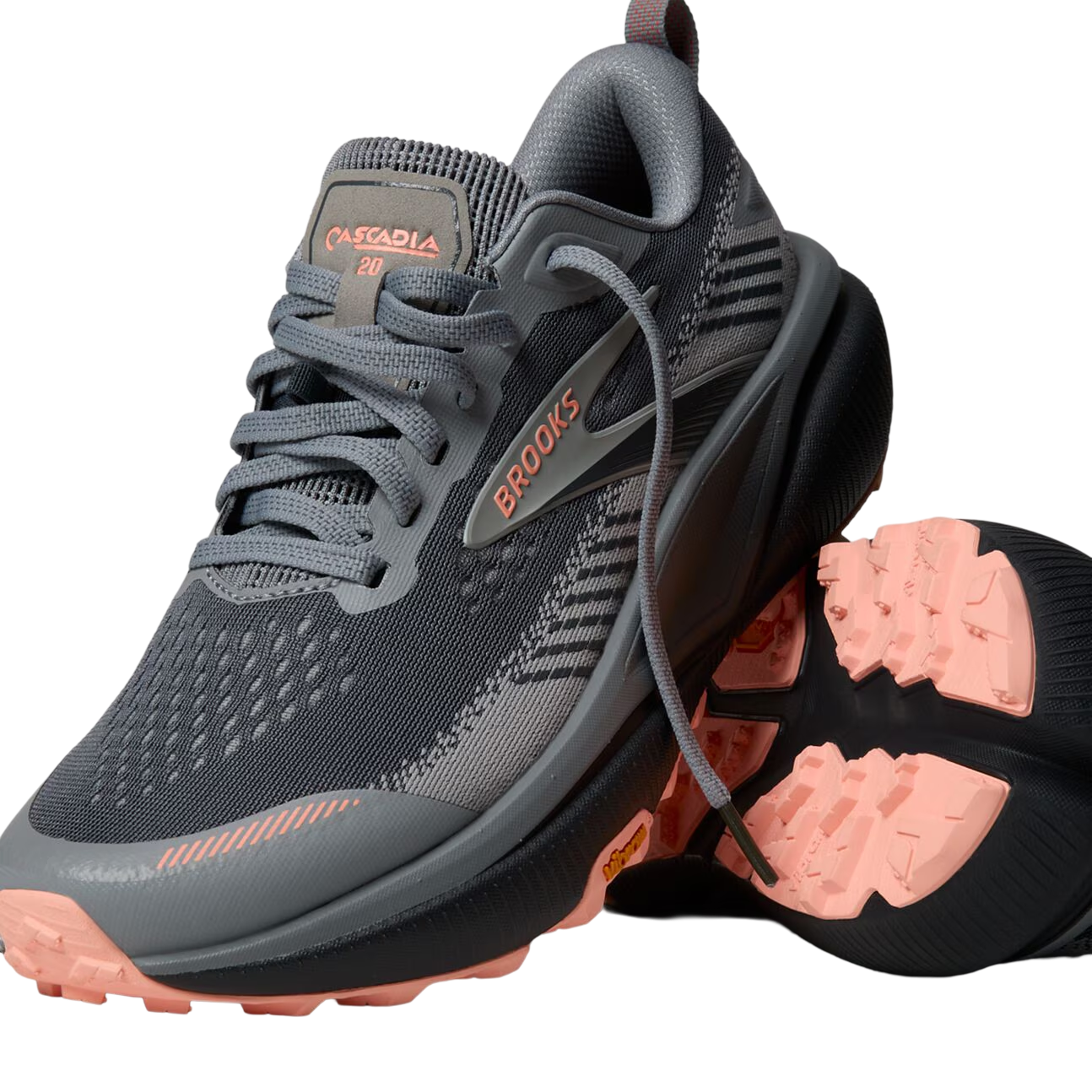 Brooks Women's Cascadia 20 – Grey/Grey/Peach