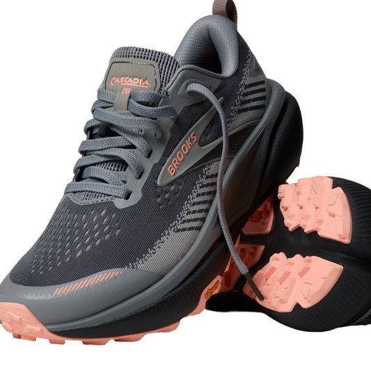 Brooks Women's Cascadia 20 – Grey/Grey/Peach