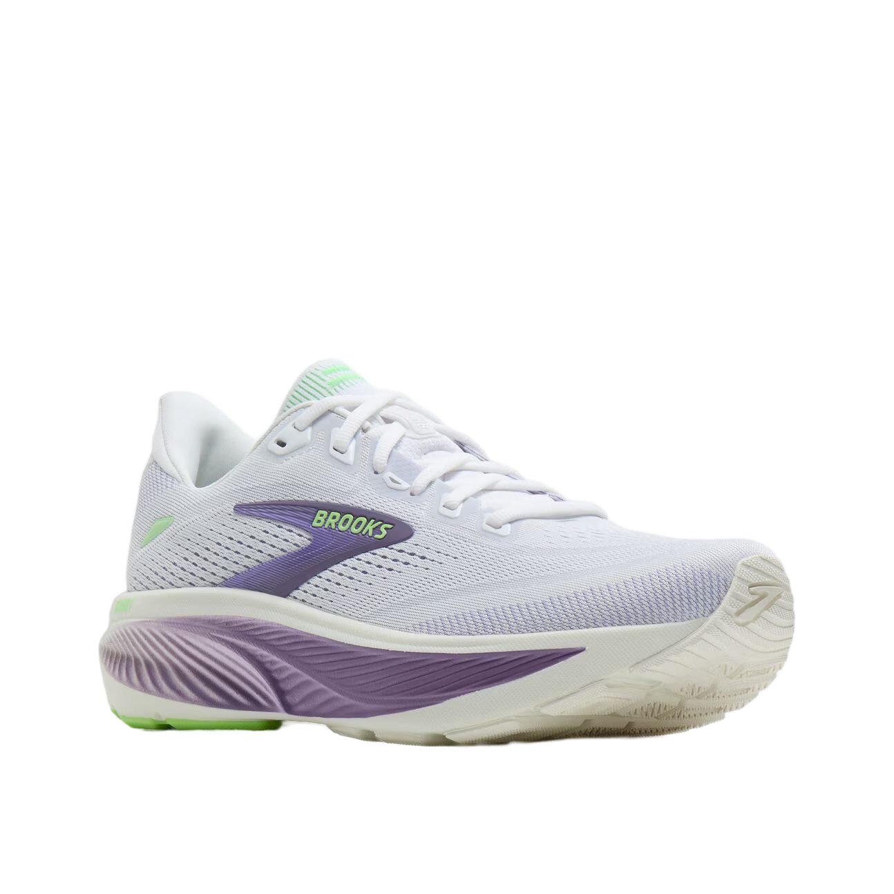 Brooks Women's Ghost 18 – White/Purple Hebe/Green