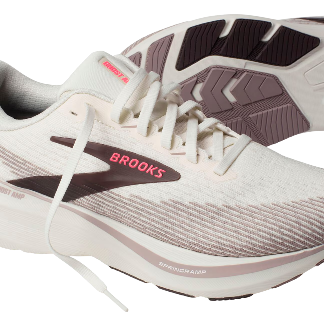 Brooks Women's Ghost Amp - Arctic Wolf / Dove / Pink