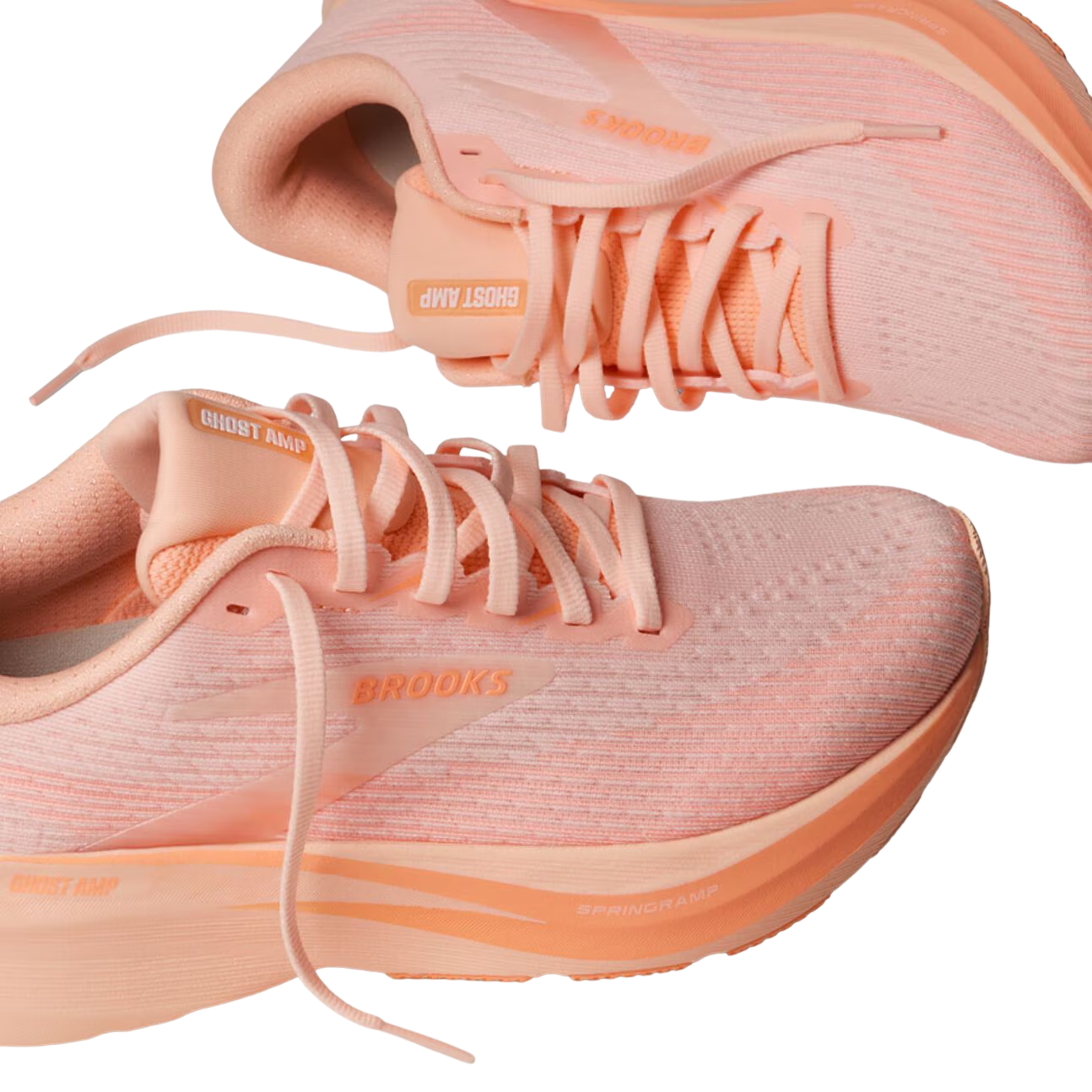 Brooks Women's Ghost Amp – Peach/Peach/White