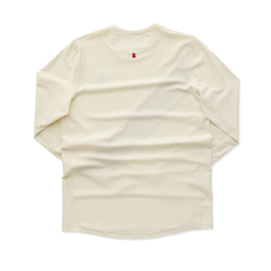 Tracksmith Men's Van Cortlandt Long Sleeve Tee - Ivory / Narcissus