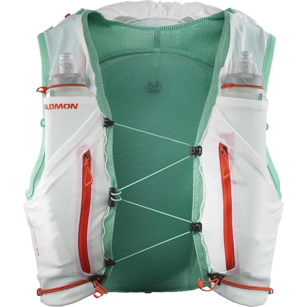 Salomon Advance Skin 12 Race Flag Set Running Vest White / Electric Green