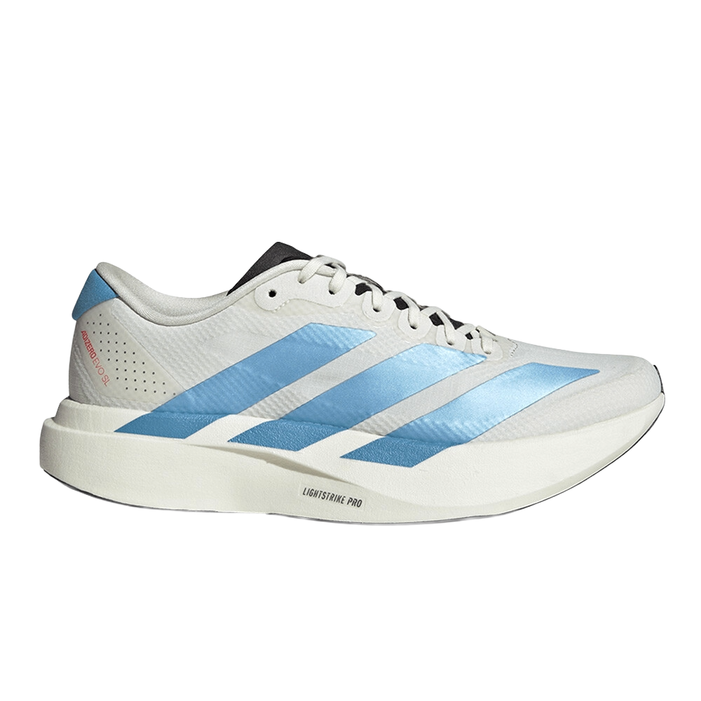 Adidas Men's Adizero Evo SL Woven – Off White / Light Blue / Off White
