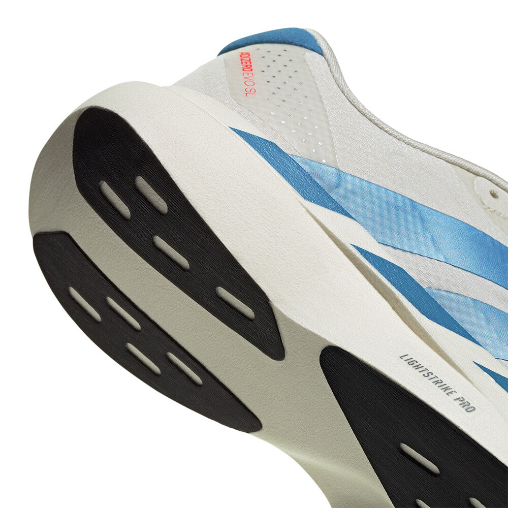 Adidas Men's Adizero Evo SL Woven – Off White / Light Blue / Off White