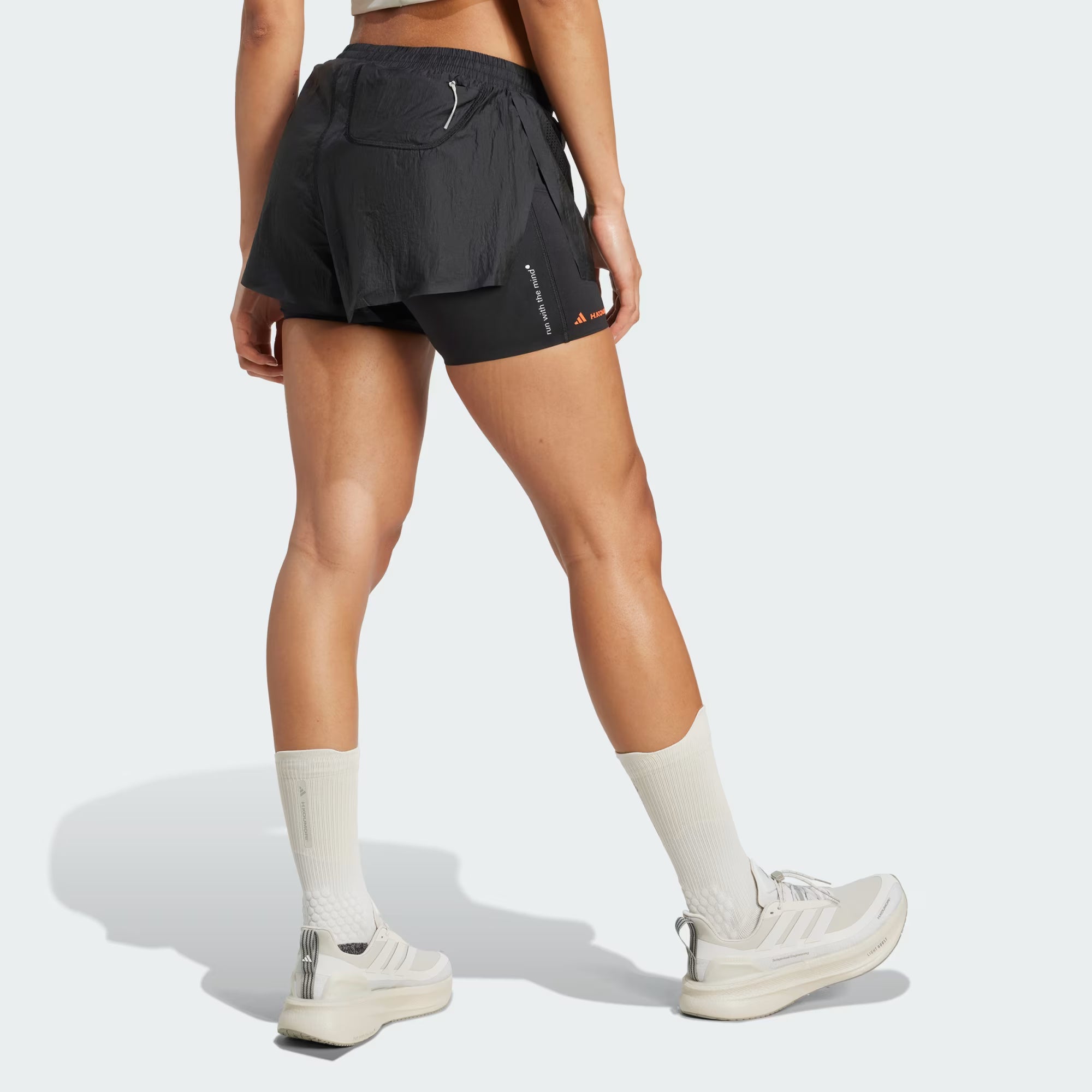 Adidas Women's Adi365 H.Koumori Running 2-in-1 Shorts - Black