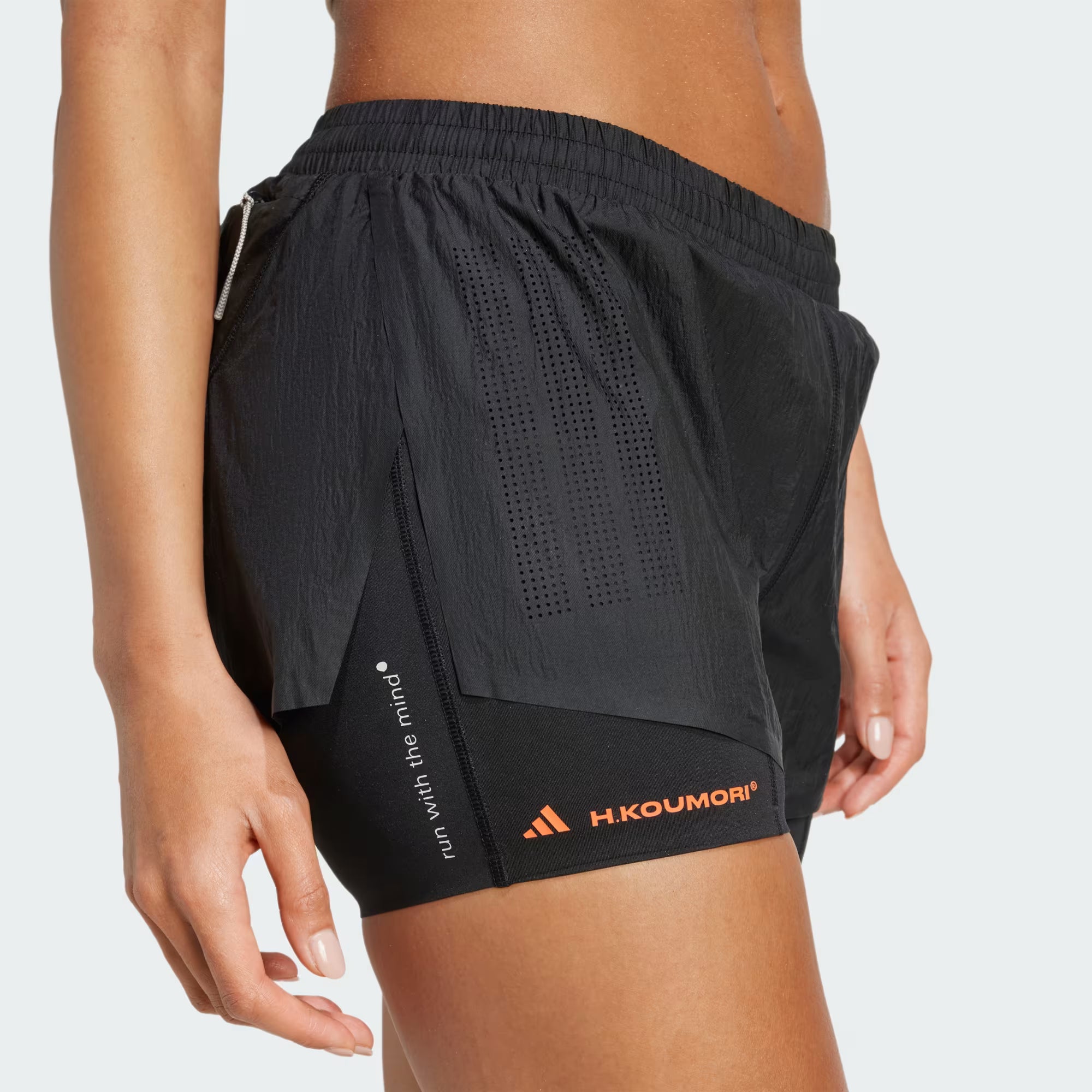 Adidas Women's Adi365 H.Koumori Running 2-in-1 Shorts - Black