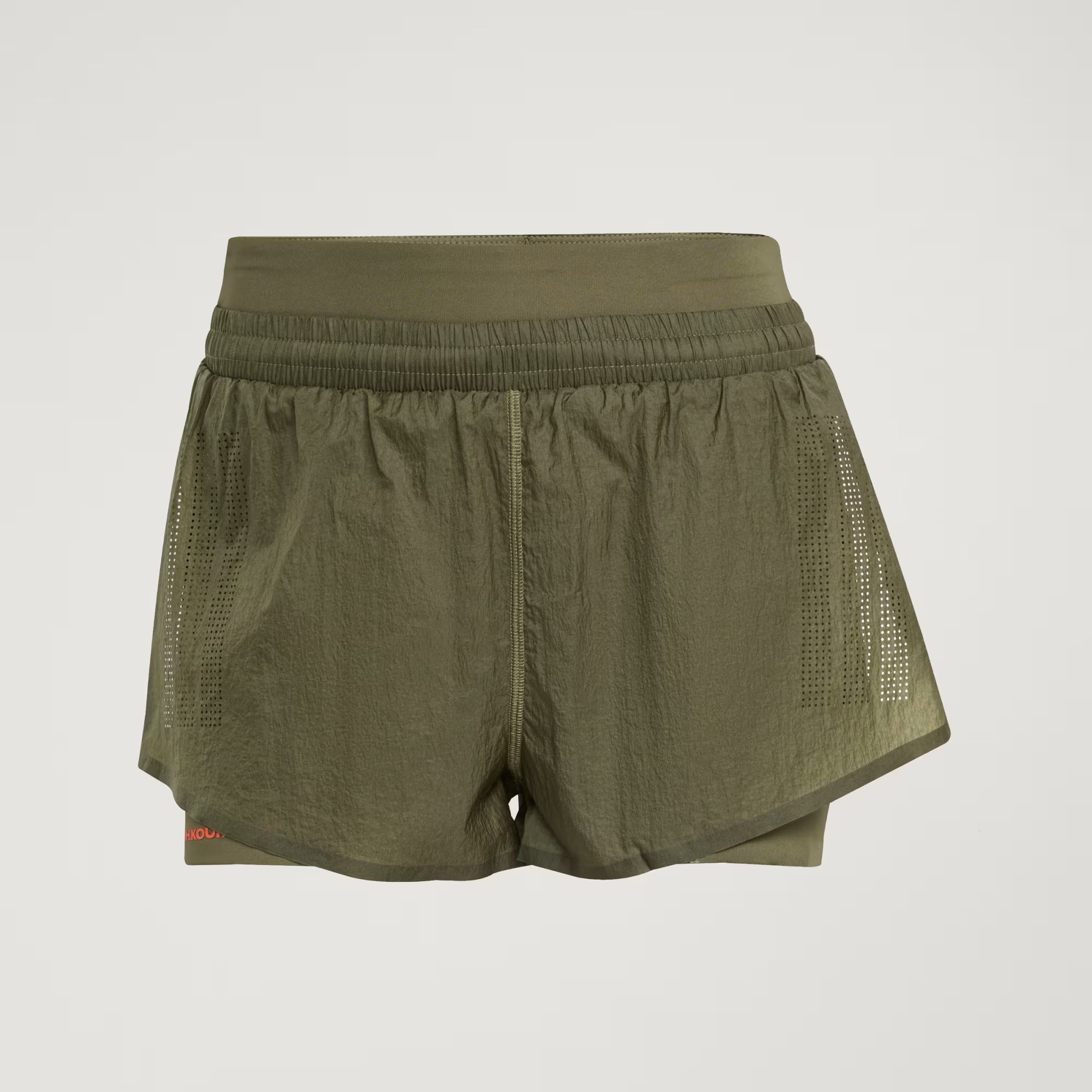 Adidas Women's Adi365 H.Koumori Running 2-in-1 Shorts - Olive Strata