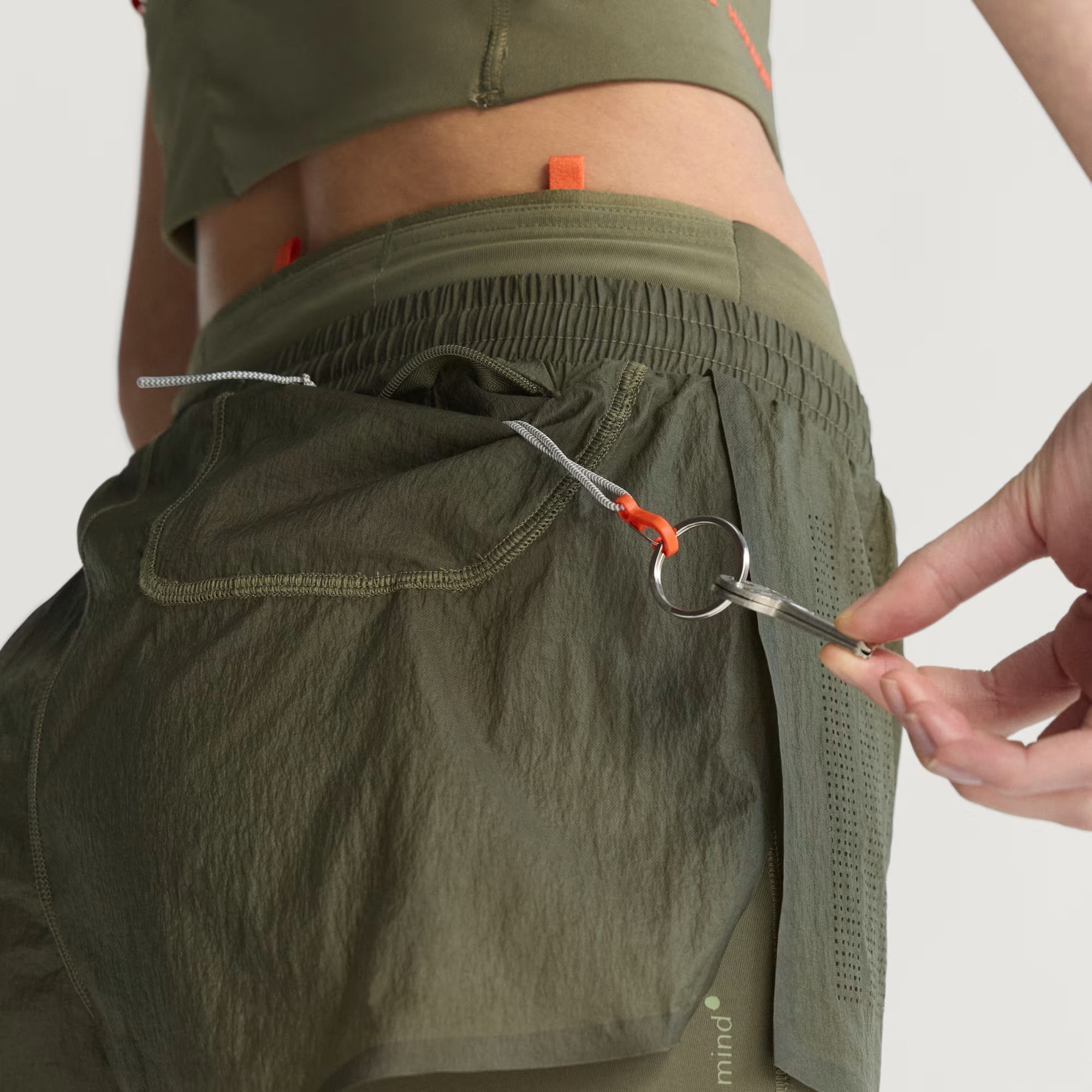 Adidas Women's Adi365 H.Koumori Running 2-in-1 Shorts - Olive Strata