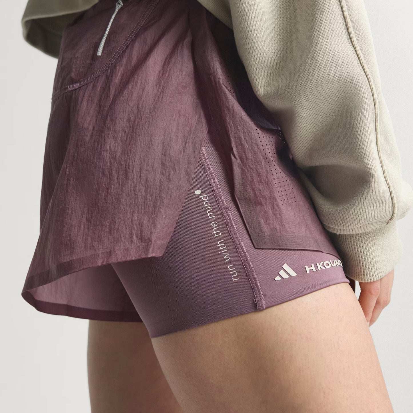 Adidas Women's Adi365 H.Koumori Running 2-in-1 Shorts - Shadow Fig