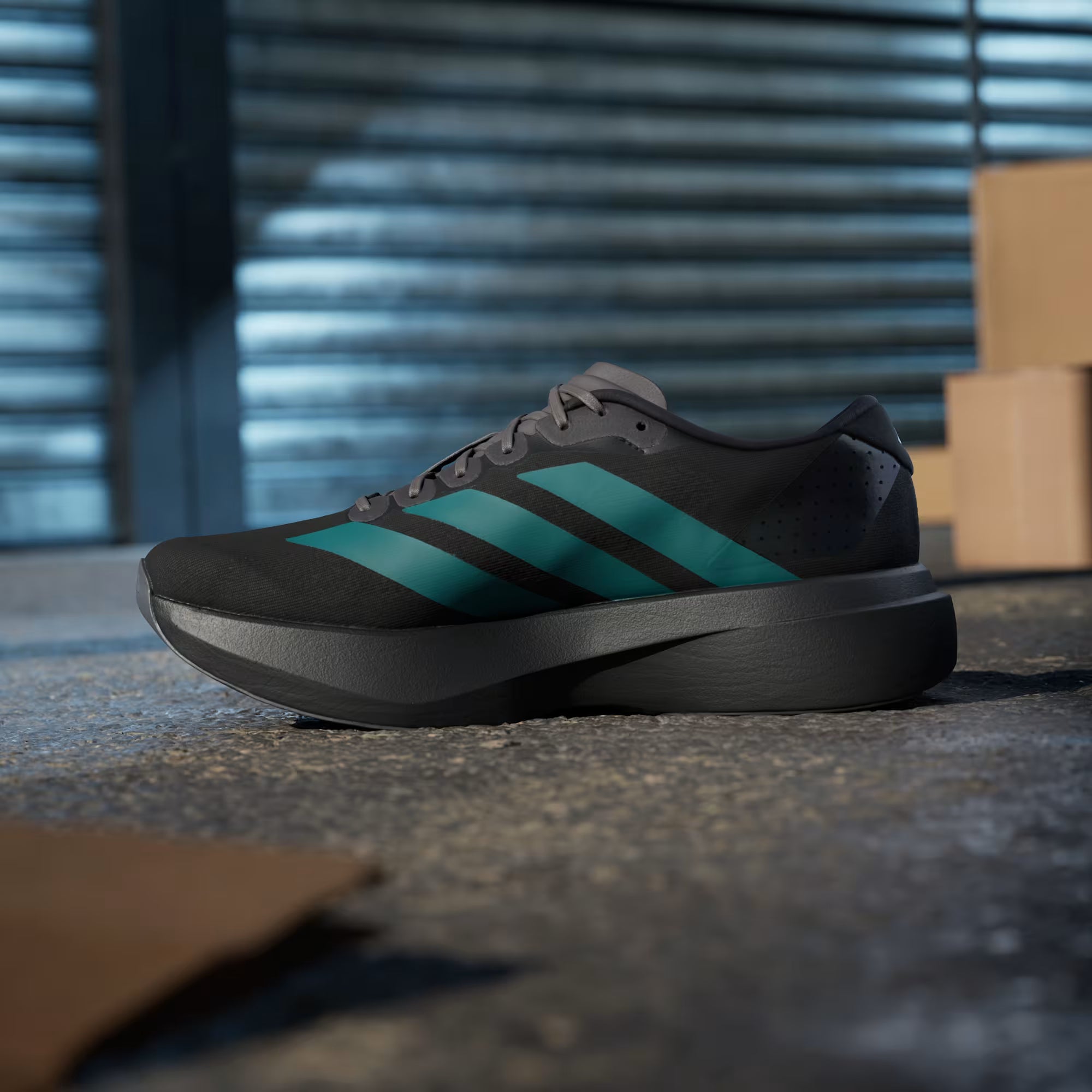 Adidas Men's Adizero Evo SL – Core Black / Pure Teal / Grey Four