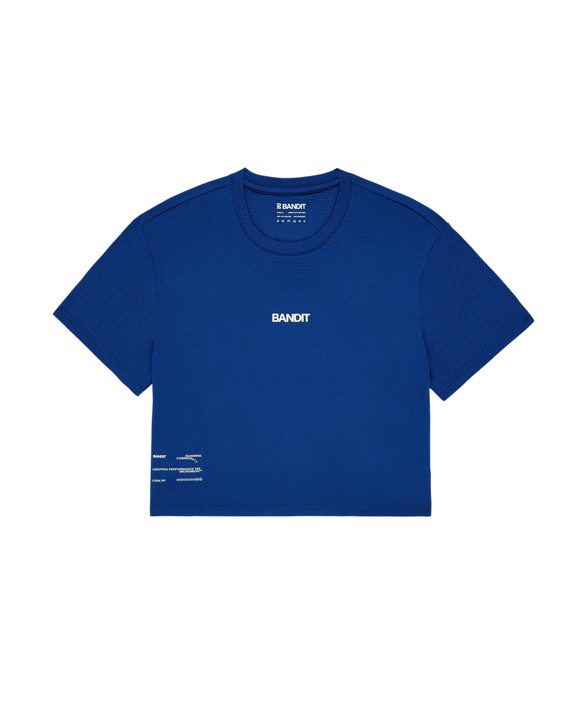 Bandit Women's Micromesh™ Cropped Run Tee – Bauhaus Blue