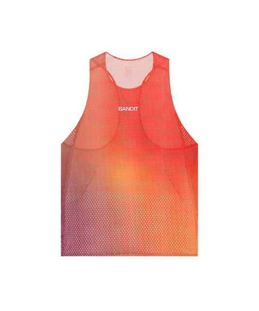 Bandit Men's Shredder™ Race Singlet with Flopack™ - Linear Gradient - Poppy / Copal