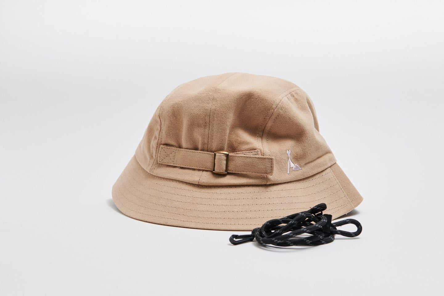 VAGA Washed Cotton Bucket Hat – Washed Sand / Navy Blue