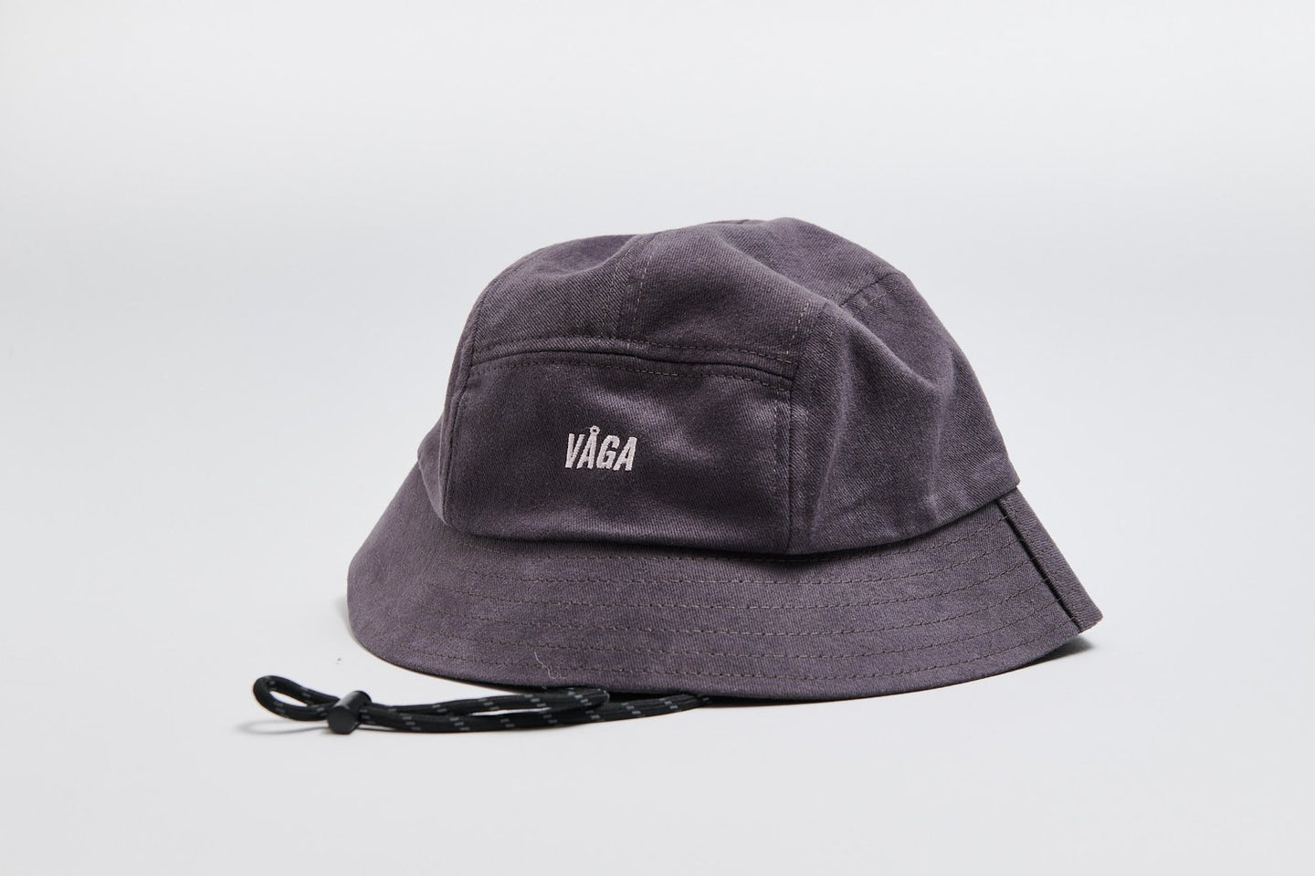 VAGA Washed Cotton Bucket Hat – Washed Charcoal / Black