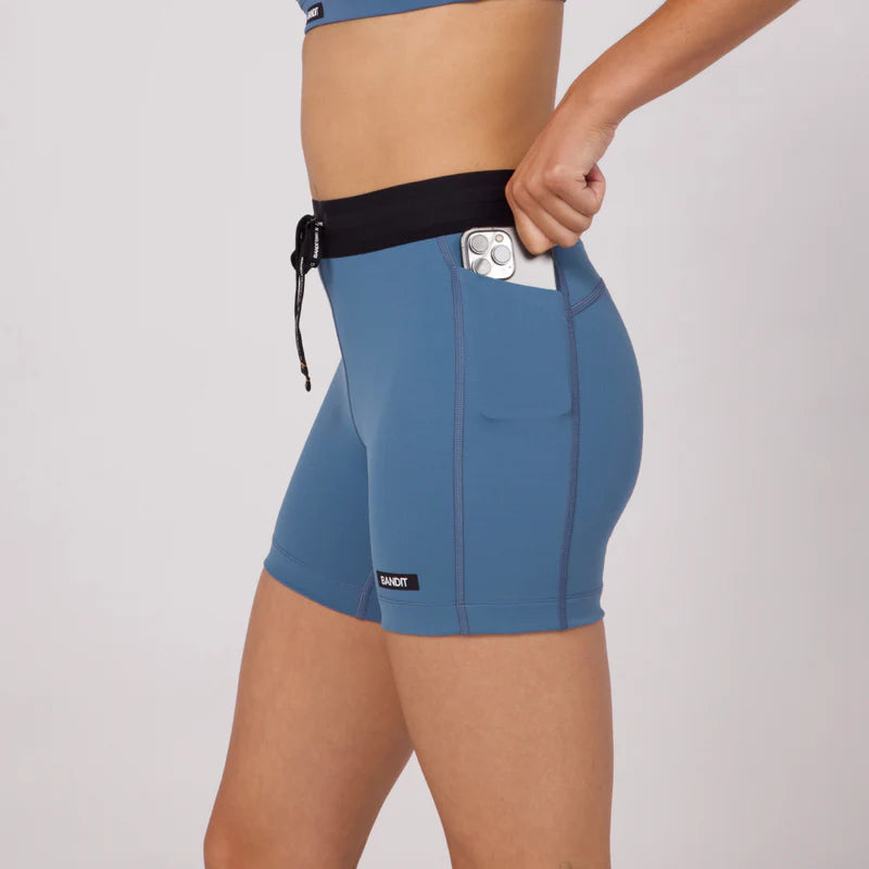 Bandit Gridlock™ 5" Women's Compression Shorts - Steel Blue