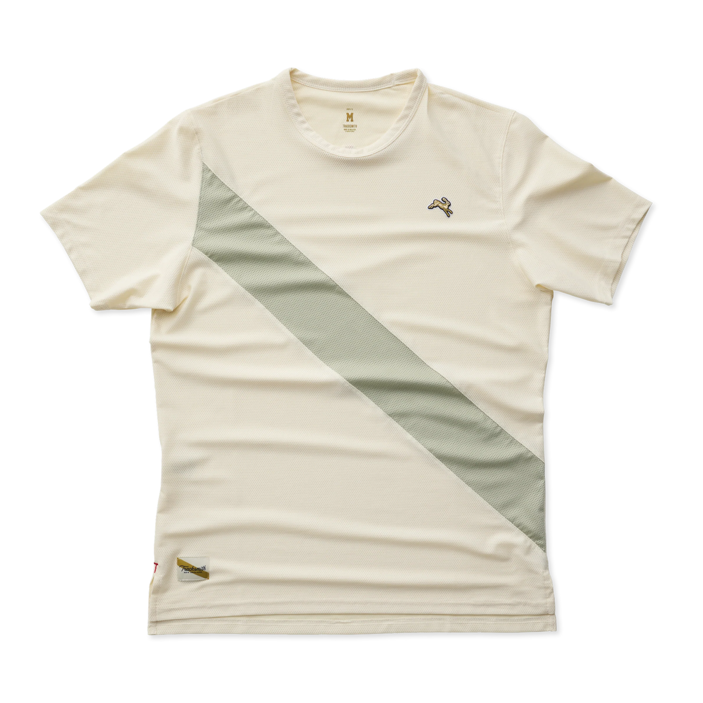 Tracksmith Men's Van Cortlandt Tee - Ivory/Sage/Ivory