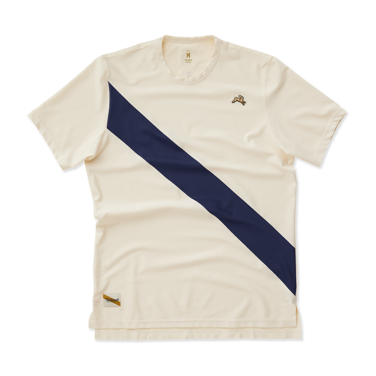 Tracksmith Men's Van Cortlandt Tee - Ivory / Navy