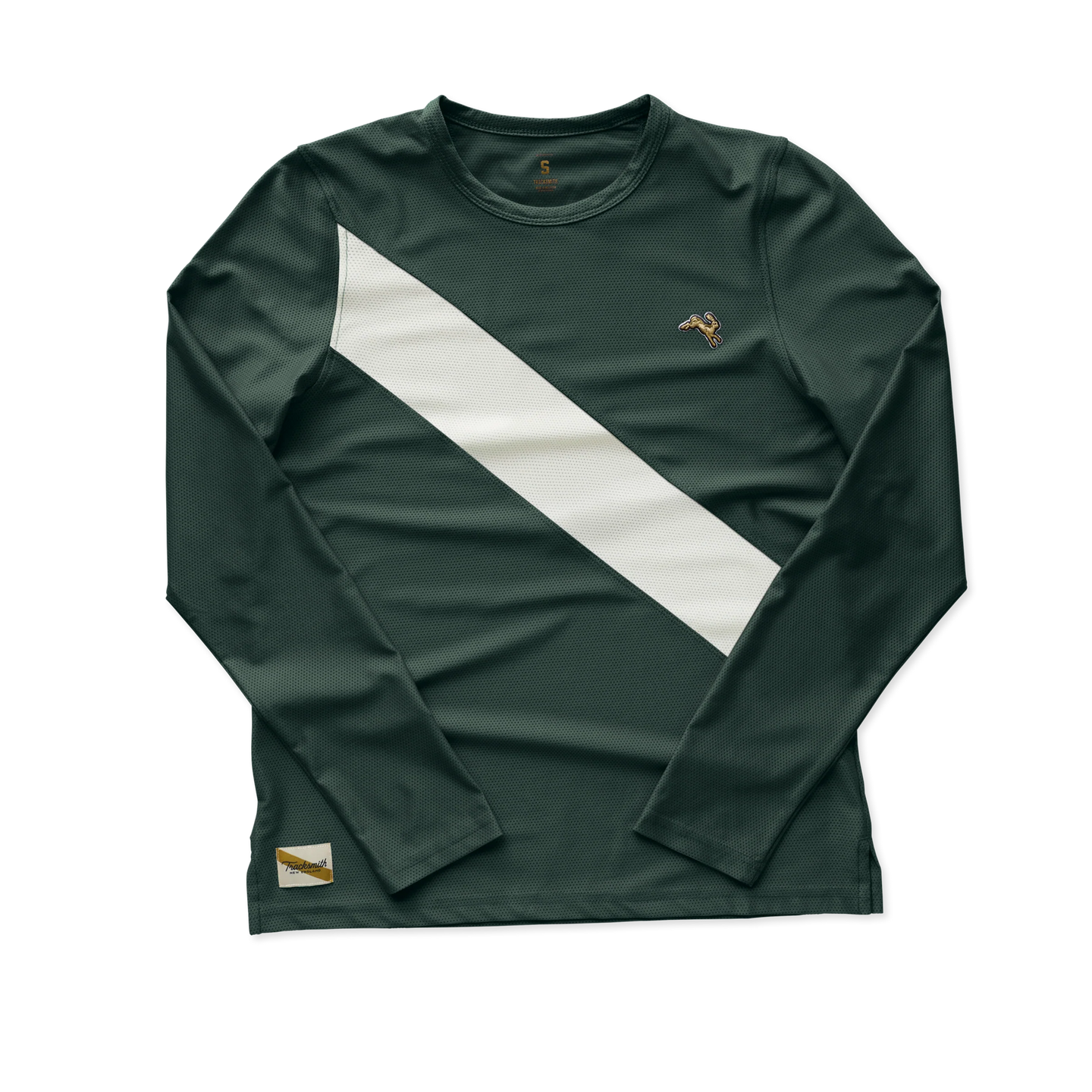 Tracksmith Women's Van Cortlandt Long Sleeve Tee - Emerald/Ivory