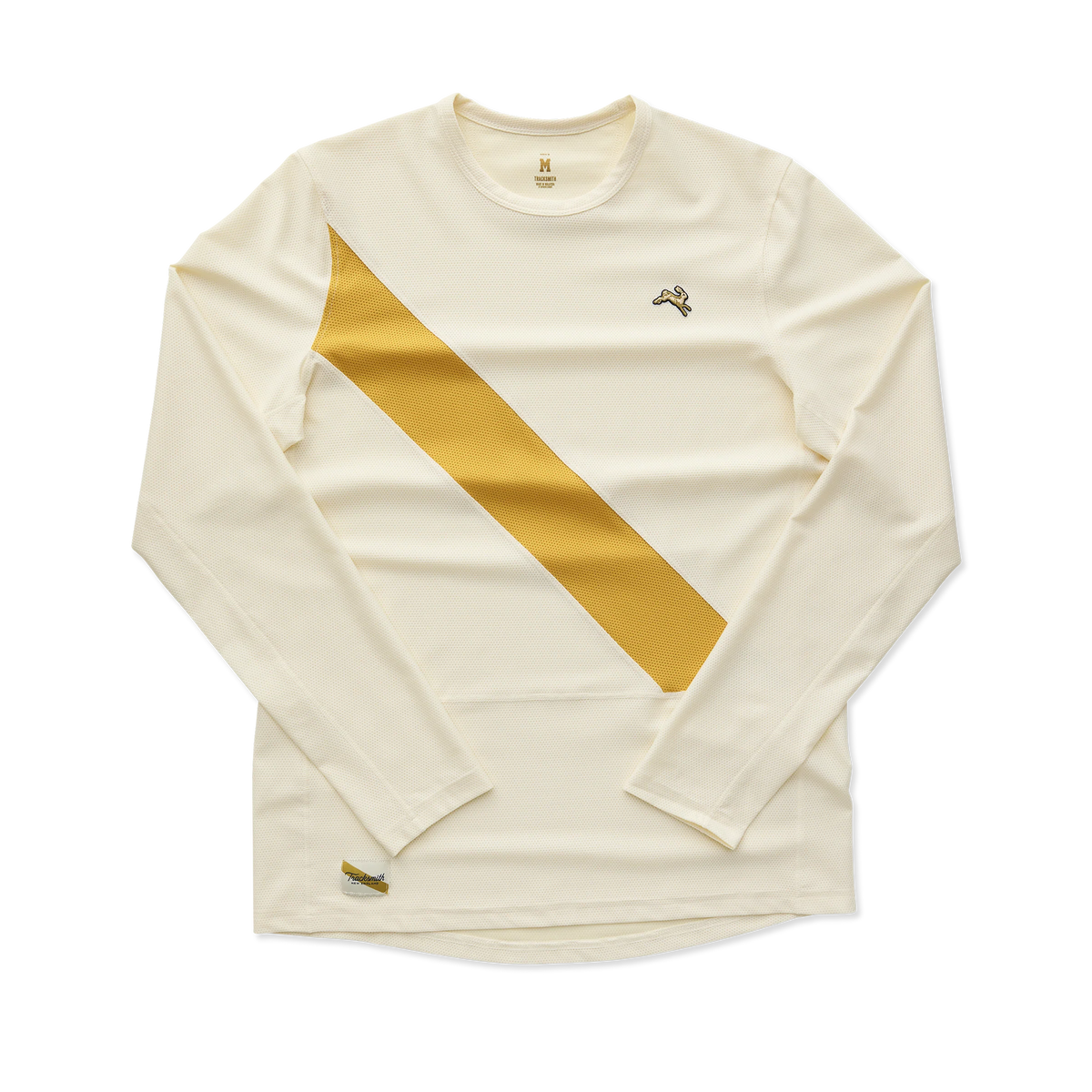 Tracksmith Men's Van Cortlandt Long Sleeve Tee - Ivory / Narcissus