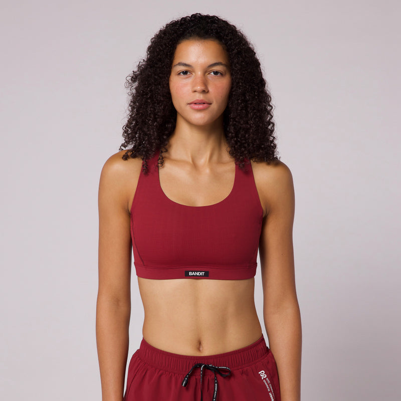 Bandit Gridlock™ Scoop Neck Run Bra - Cherry