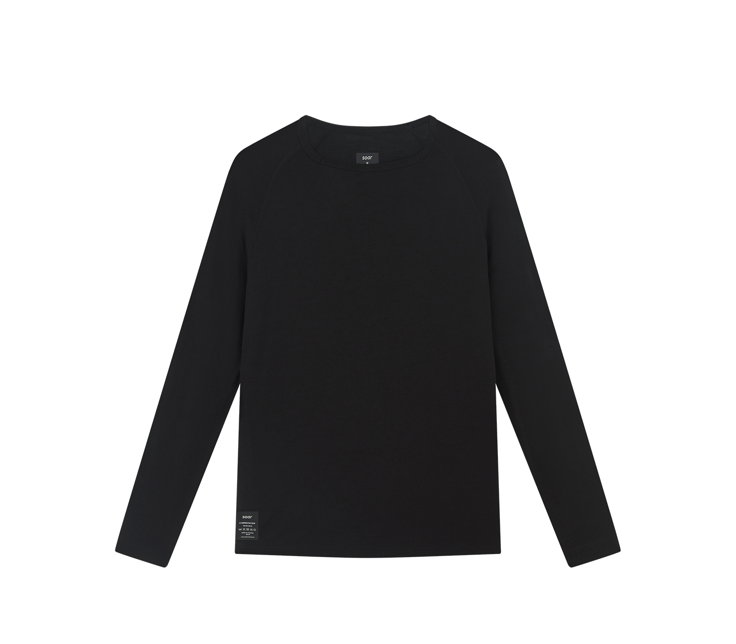 Soar Men's L/S Merino & Silk T-Shirt Base - Black