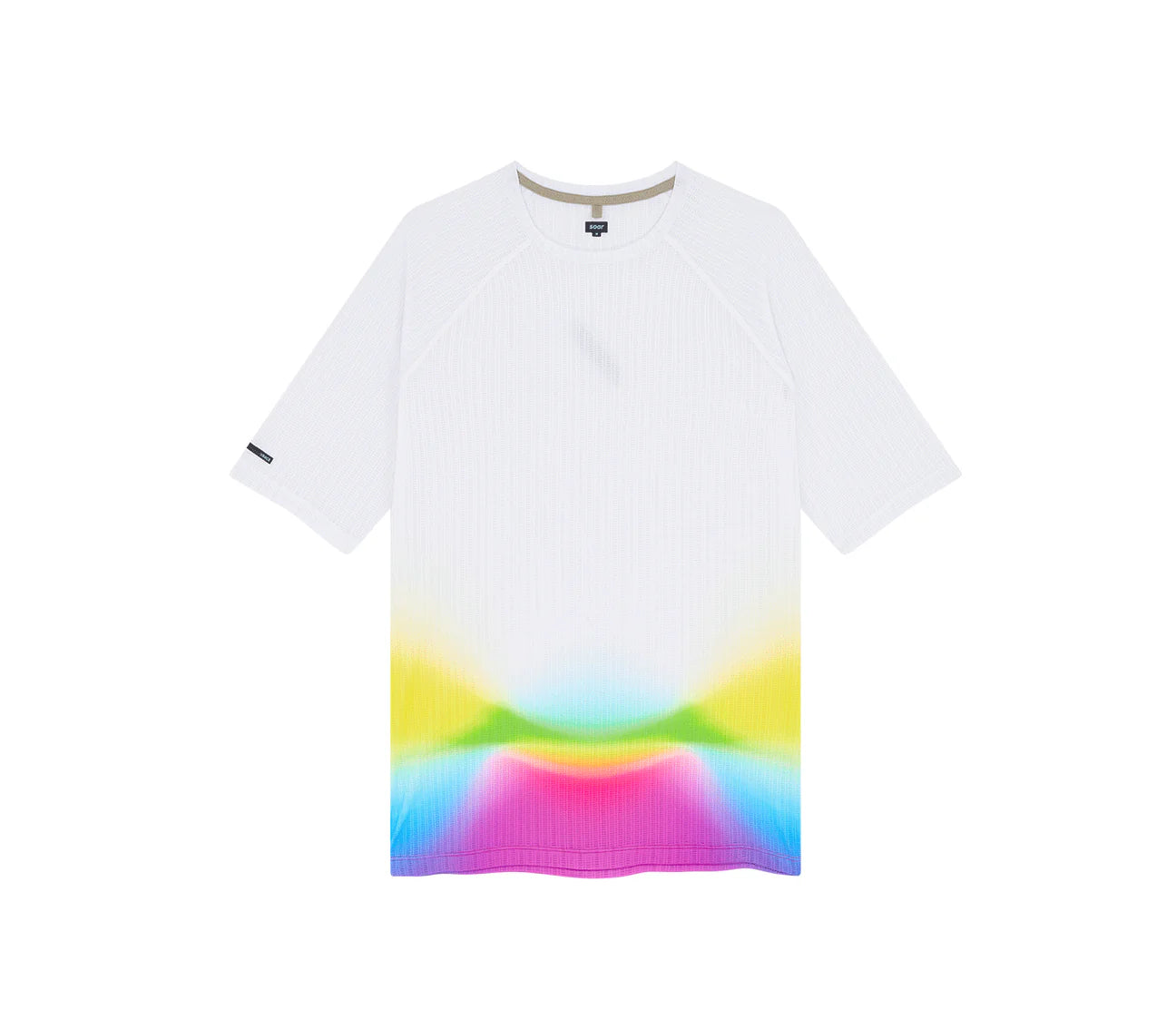 Soar Men's Race Tee - White/Summer Rainbow