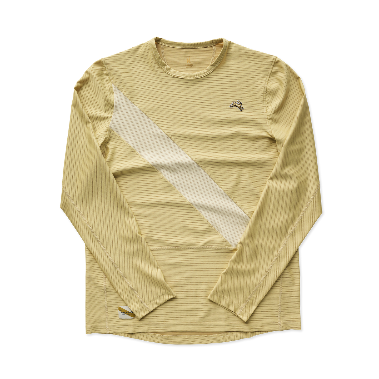 Tracksmith Men's Van Cortlandt Long Sleeve Tee - Khaki / Putty