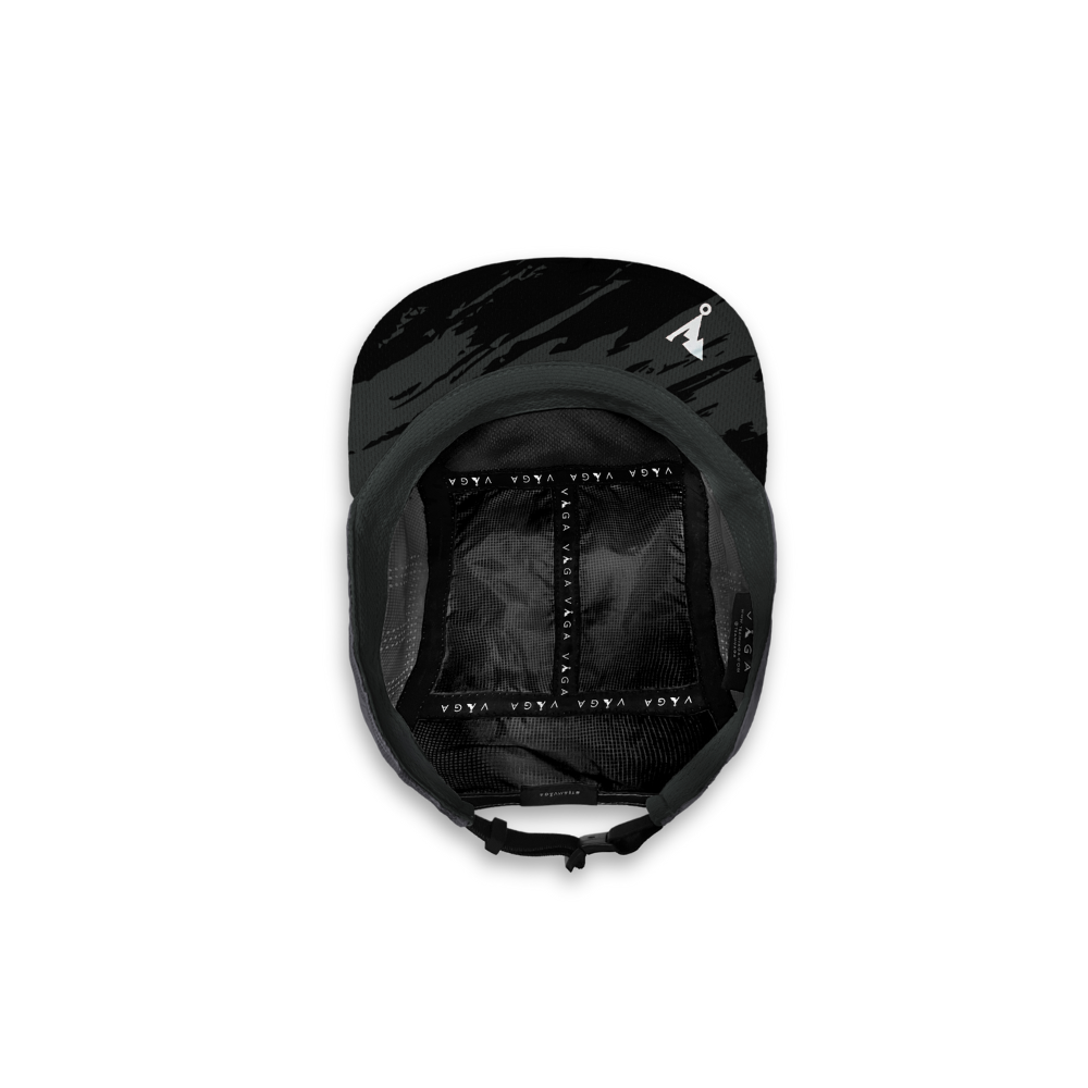 VAGA Wind Resistant Feather Racing Cap - Black / Charcoal