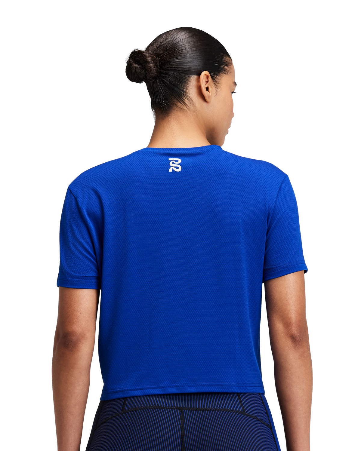 Bandit Women's Micromesh™ Cropped Run Tee – Bauhaus Blue