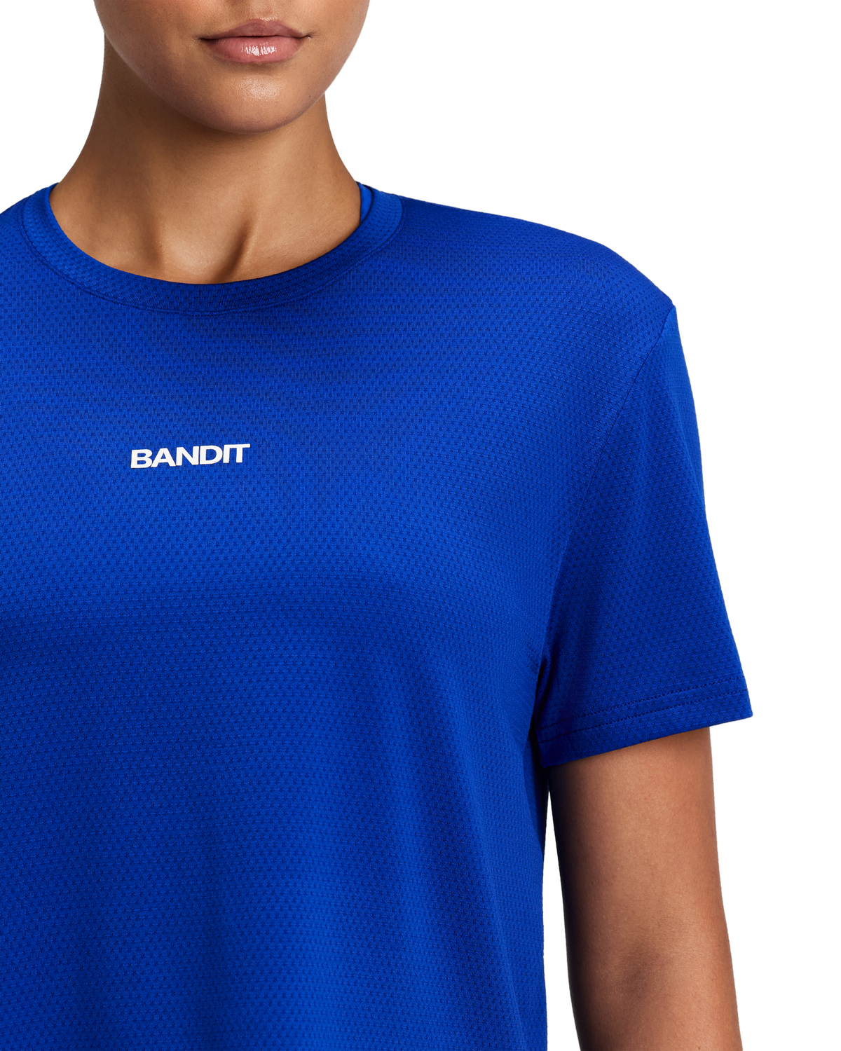 Bandit Women's Micromesh™ Cropped Run Tee – Bauhaus Blue