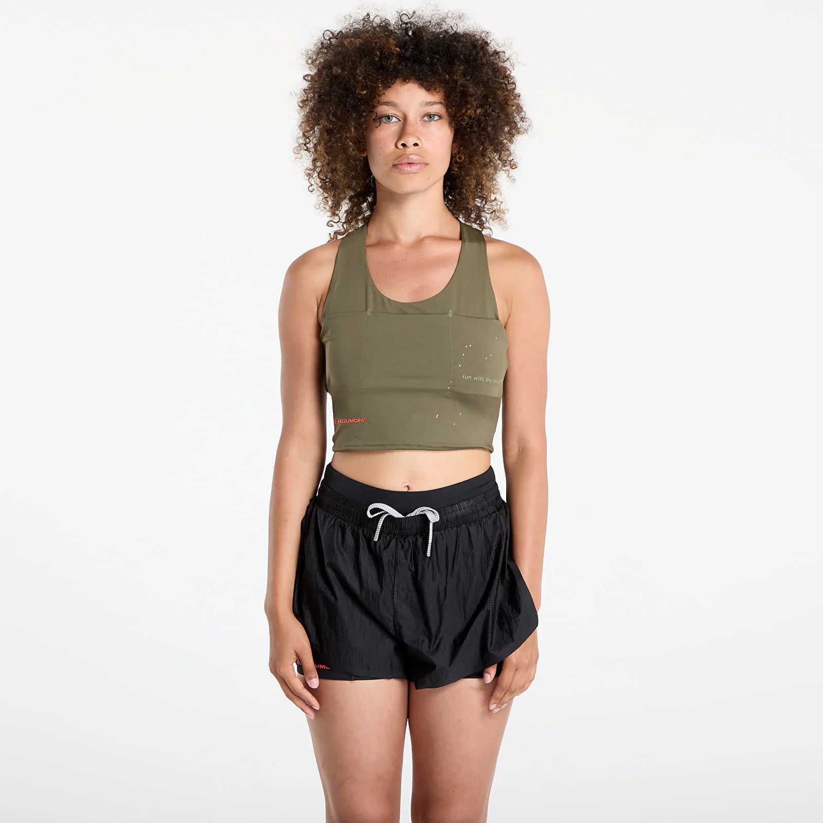 Adidas Adi365 H.Koumori Running Crop Top - Olive - Interval Running