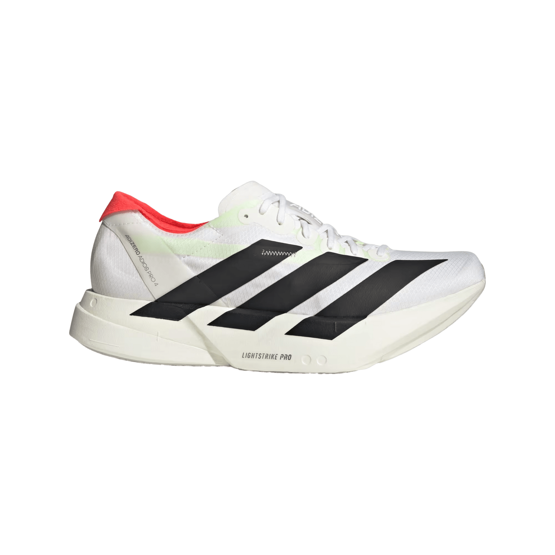 Adidas Men's Adizero Adios Pro 4 - Cloud White / Core Black / Silver Metallic - Interval Running