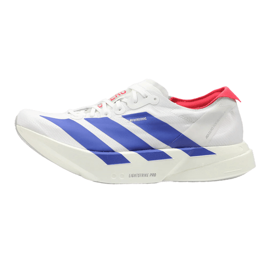 Adidas Men's Adizero Adios Pro 4 - Cloud White / Royal Blue / Pure Ruby - Interval Running