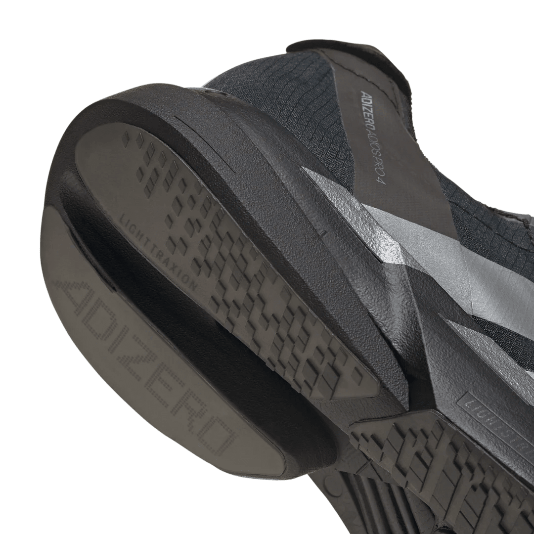 Adidas Men's Adizero Adios Pro 4 - Core Black/Iron Metallic/Carbon - Interval Running