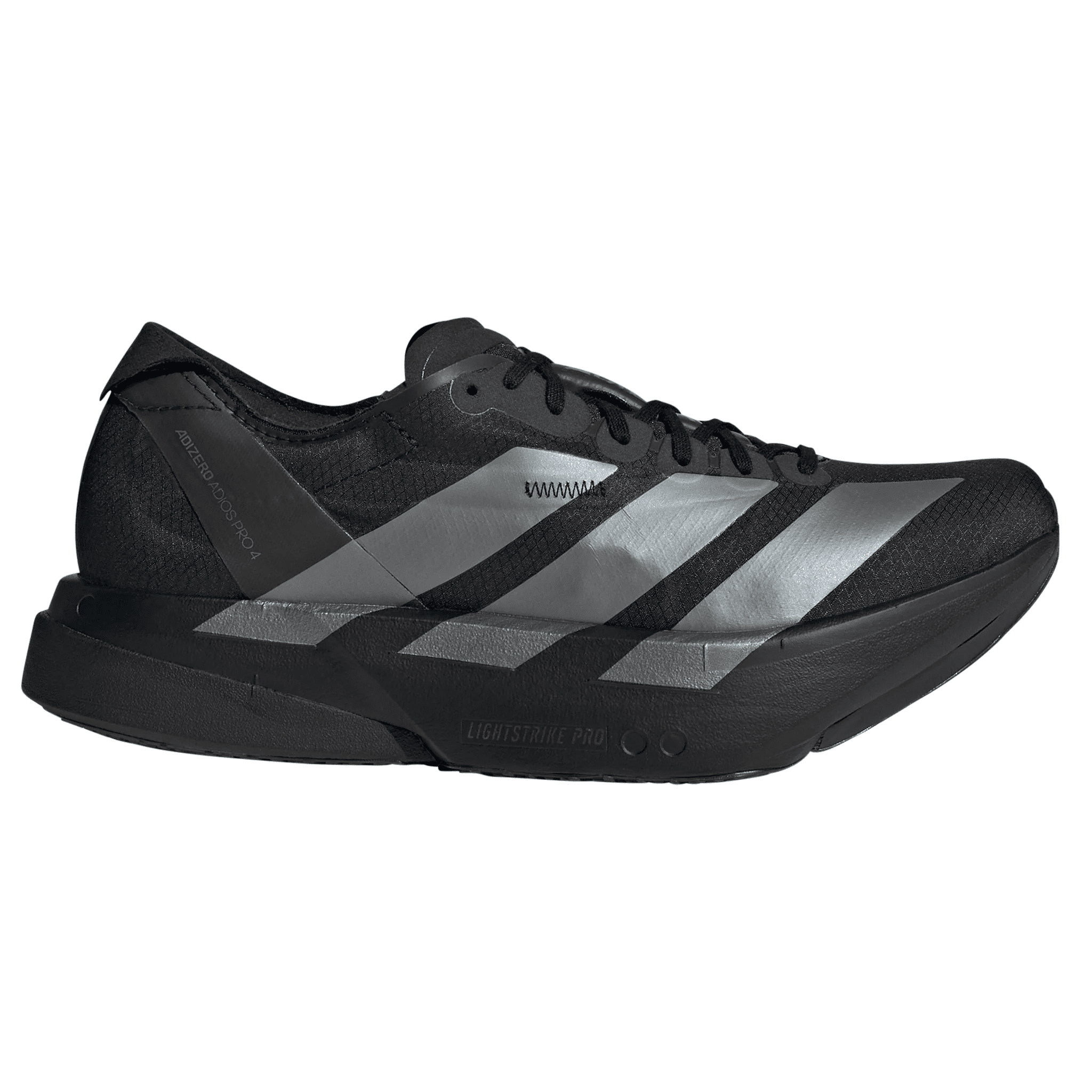 Adidas Men's Adizero Adios Pro 4 - Core Black/Iron Metallic/Carbon - Interval Running