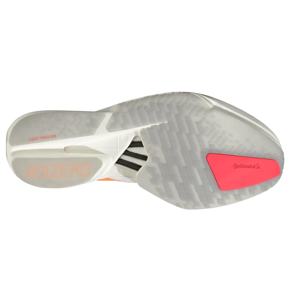 Adidas Men's Adizero Adios Pro 4 - White/Lucid Orange/Lucid Red - Interval Running