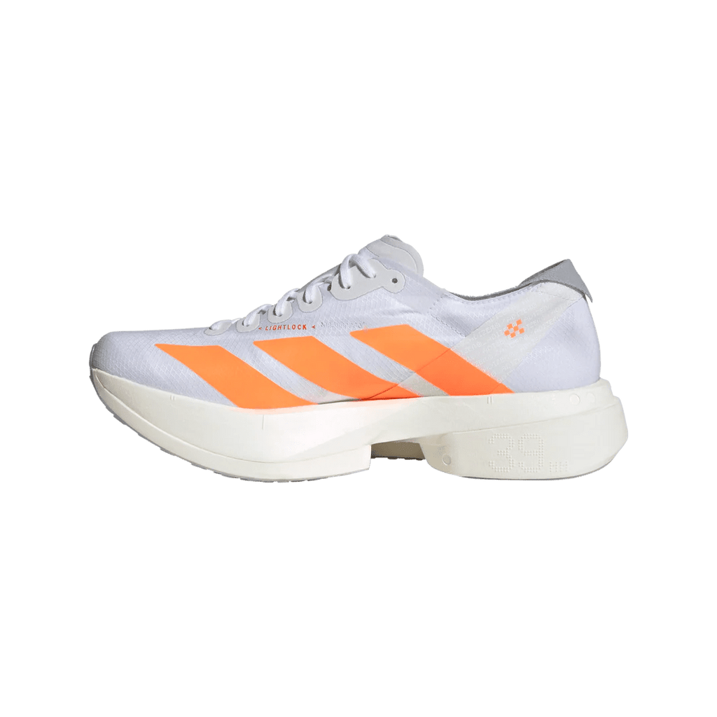 Adidas Men's Adizero Adios Pro 4 - White/Lucid Orange/Lucid Red - Interval Running